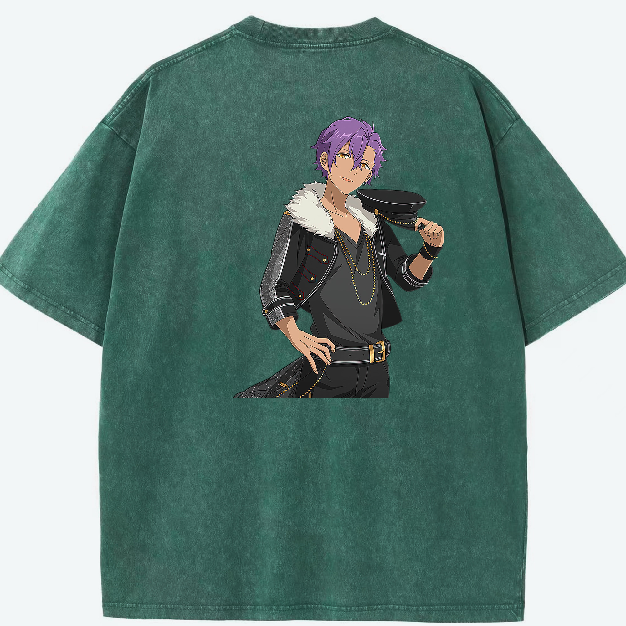 （画像用） あんさんぶるスターズ! Ensemble Stars 綿100% ヴィンテージ風 半袖Tシャツ（背面プリント）